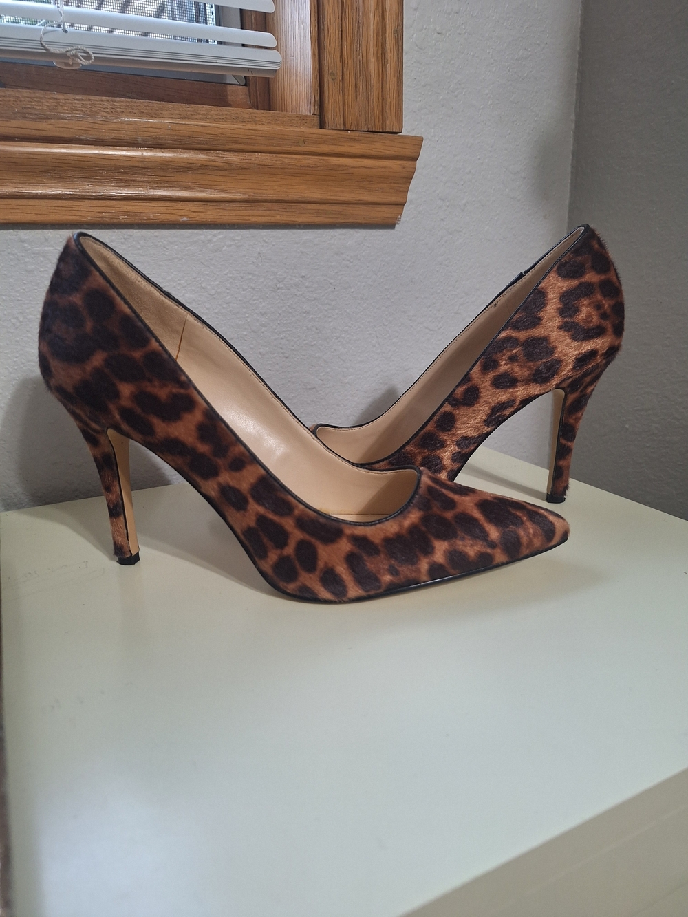 Nine West Leopard Print Pointed-Toe Pump - Brown